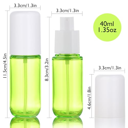 Small Spray Bottles 4 Pack1.35oz Fine Mist TSA Travel Size Toiletries Spray | 40ml Empty Mini Spray Bottles Refillable Plastic Travel Bottle Set for Hair, Face Toner, Plants, Cleaning
