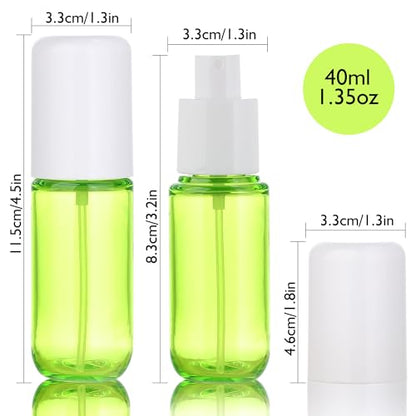 Small Spray Bottles 4 Pack1.35oz Fine Mist TSA Travel Size Toiletries Spray | 40ml Empty Mini Spray Bottles Refillable Plastic Travel Bottle Set for Hair, Face Toner, Plants, Cleaning