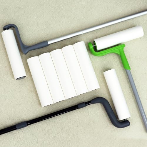 10 inch Mega Lint Roller Refills for Evercare Layers Smart Design Large Floor Lint Rollers Extreme Stick 10'' Wide Sticky Roller Refills 60 Sheets per Roll 5 Pack Total 300 Sheets - size: 10 inch