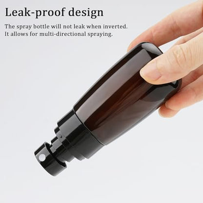Cosywell Travel Spray Bottle 2oz 60ml 3 Pack TSA Approved Leak Proof Fine Mist Spray Bottles Empty Plastic Refillable Spray Bottle for Perfume Essential Oils Toners Rose Water Cosmetics（3Brown） - color: 3 Brown, size: 2 oz