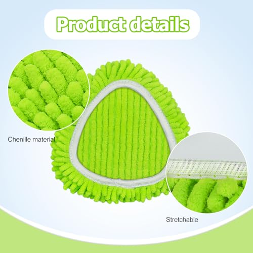 Mop Heads Replacements Compatible with O-cedar Easy Wring 1-Tank System,Mop Replace Head for Dry/Wet Use,4 Pack Reusable Spin Mop Replacement Head,Washable Chenille Dust Mop Refills for Floor Cleaning - size: 4 Pack