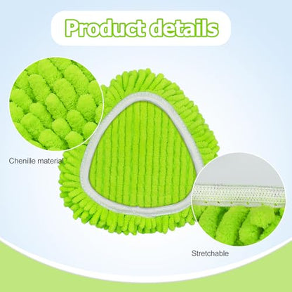 Mop Heads Replacements Compatible with O-cedar Easy Wring 1-Tank System,Mop Replace Head for Dry/Wet Use,4 Pack Reusable Spin Mop Replacement Head,Washable Chenille Dust Mop Refills for Floor Cleaning - size: 4 Pack