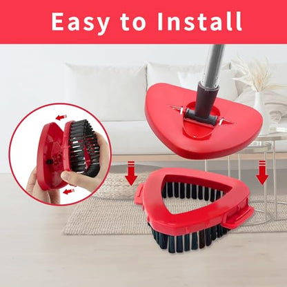 AZ Shikong Scrub Brush for O-Cedar RinseClean 2 Tank System, Scrubber Mop Head for Ocedar, Stiff Bristle Spin Mop Replacement Head Base for Shower Bathroom Kitchen Bedroom Floor Cleaner - size: Small