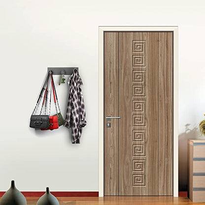 VIRFIN Key Holder for Wall with 2 Self-Adhesive Tapes, No Damage Key Holder Rack for Wall with 3 Key Hooks for Entryway, Door, Bathroom, Kitchen(Black) - size: 3 Hooks