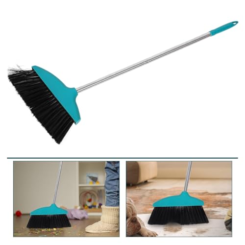 BESPORTBLE Soft Bristle Angle Broom with Long Handle Large Room Sweeping Broom for Indoor and Patio Cleaning Suitable for Home and Garage Use
