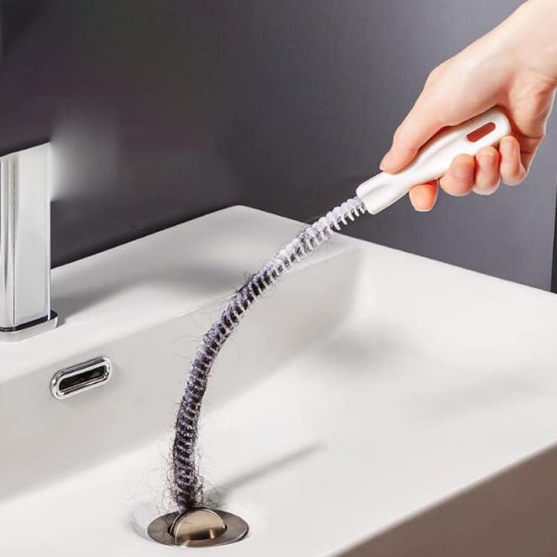 Sink Drain Overflow Cleaning Brush, Bendable Long Pipe Cleaners, Household Sewer Hair Catcher Cleaning Tools