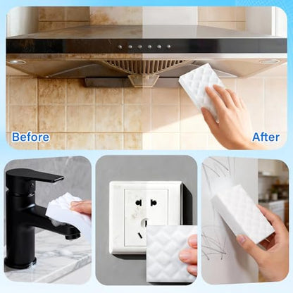 Magic Sponges Cleaning Eraser, 30 Pack 2X Density Stronger Melamine Sponge Foam Pads, Multi-Functional Household Cleaner Dish Sponge, Cleaning Supplies for Kitchen, Bathroom, Floor, Sink,Wall Cleaner - size: 30
