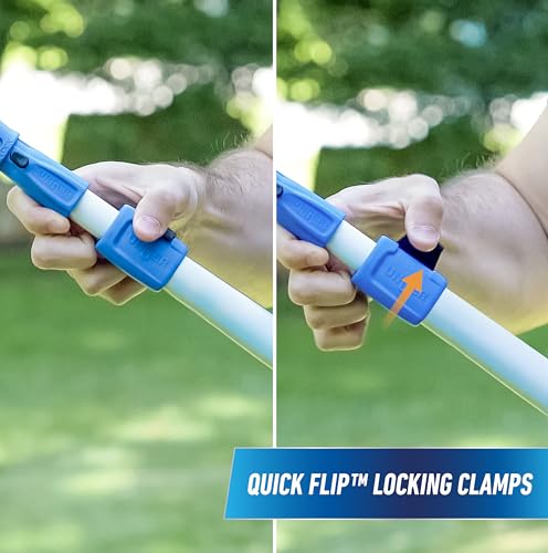 Unger Professional Connect & Clean 3’-6’ Aluminum Telescopic Extension Pole with Locking Cone & Quick-Flip Clamp – Compatible with Cleaning Tool Attachments, Window Cleaning & Dusting Tool - size: 3 - 6 Foot