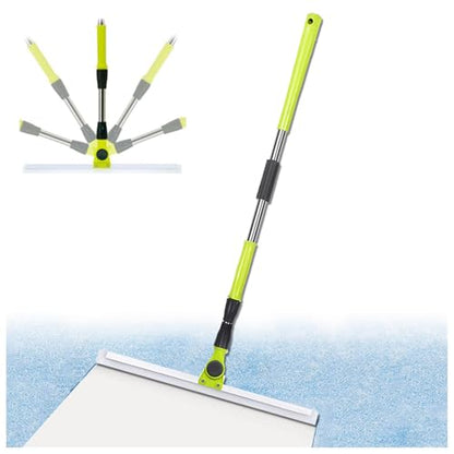 Squeegee Broom for Floor, with 51 Long Handle Silicone Broom, Squeegee Broom for Floor Pet Hair for Concrete Floor,Bathroom Tile,Large:50×130cm - size: Large:50×130cm