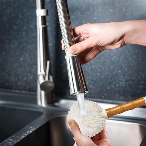 HIC Kitchen Bamboo Glass Brush, Bamboo with Non-Scratch Foam Tips - style: Glass Brush