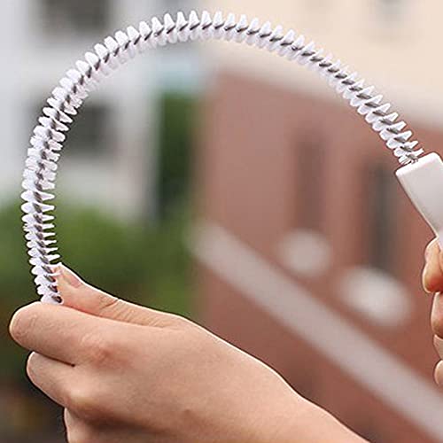 SagaSave 2 Pcs Sewer Drain Brush Bendable Long Pipe Cleaners Flexible Cleaning Tool Reusable Spiral Cleaning Brush for Tube, Kitchen, Pipes, Dishwasher, Drains (45cm)