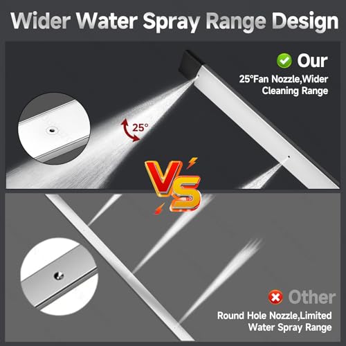 47" + 24" Radiator Cleaning Wand Set, Dual Water/Air Flush Modes, 4500 PSI, Radiator Cleaning Tool Suitable for Use on Cars, Trucks, Construction and Agricultural Machinery, Household Air