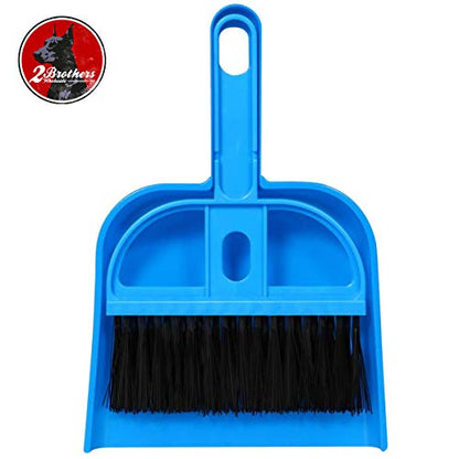 Mini Broom and Dustpan Set - Compact Cleaning Kit for Home, Car, Camping, Small Spaces, Pet Cleanup, and Travel - Durable Small Broom and Dustpan Set Mini - Blue Broom - color: Blue