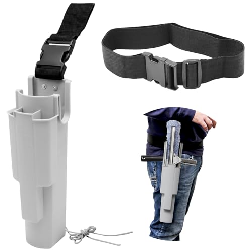 Window Cleaning Side Bucket On a Belt Holster Holds 3 Squeegees and a Washer - color: Grey