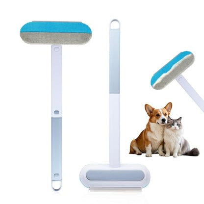 2 Pcs Pet Hair Remover for Furniture, Reusable Lint Roller for Couches, Carpets, Clothes, Bedding (17 Inch)