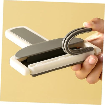 Pet Hair Remover for Clothes and Carpet, Manual Lint Remover Brush with Multi-Edge Scraper, Portable Fur Cleaner Tool for Upholstery, Sweaters, and Pet Hair Removal