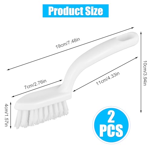 NQEUEPN 2pcs Grout Cleaner Brush for Tile Floors, V-Shaped Handheld Stiff Shower Gap Cleaning Scrubber with Hard Bristles, Grout Brush for Shower Tile, Door Groove Gap, Bathroom, Kitchen, Window