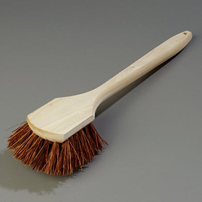 SPARTA 4549300 Flo-Pac Plastic Grout Brush, Scrub Brush, Cleaning Brush With Stiff Palmyra Bristles For Cleaning, 20 Inches, Tan