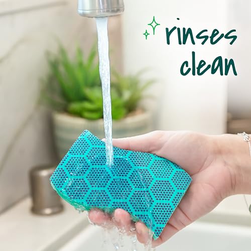 Scotch-Brite Odor Resist Heavy Duty Scrub Sponge, Dishwasher-Safe Kitchen sponges for Serious Scrubbing, Multipurpose Dish Sponge for Stuck-On Messes, 6 Scrubbing Sponges