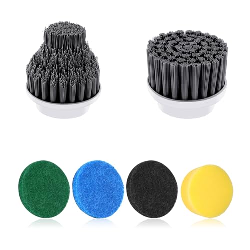 Electric Spin Scrubber Brush Heads Set for NOLYTH Power Spin Scrubber, 6 Pack Replaceable Brush Heads for Cleaning Corners Grout Stain on Stove, Sinks, Tubs, Tiles, Bathroom, Kitchen etc