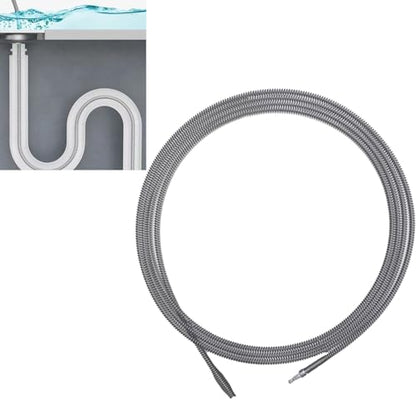 Drain Snake, Spring Drain Clog Remover with Electric Drill Connector, Durable Metal Drain Hari Cleaner Tool for Shower Kitchen Sink Bathroom Toilet Clogged Unclogger,1 Pcs 196.8 Inch 16.4 FT - size: 196.8 Inch