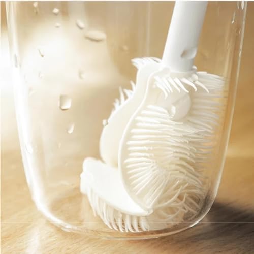 Cup Brush, Bottle Cleaning Brush, Stainless Steel Scrub Cleaner Brush with 12'' Long Handle, Flexible for Cleaning Sport Water Bottles, Coffee Mug, Cups (3 pcs) - color: 3 Pcs