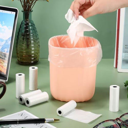 240 Counts Mini Trash Bags 0.5 Gallon Tiny Garbage Bags Small Pet Bags Strong Trash Bags Trash Can Liners for Car Kitchen Office Desktop Mini Trash Can Wastebasket Bin, 16 Rolls(White) - color: White