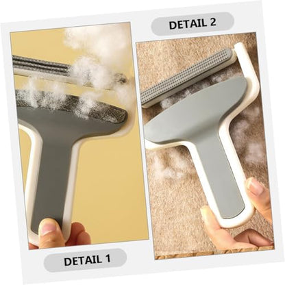 Pet Hair Remover for Clothes and Carpet, Manual Lint Remover Brush with Multi-Edge Scraper, Portable Fur Cleaner Tool for Upholstery, Sweaters, and Pet Hair Removal