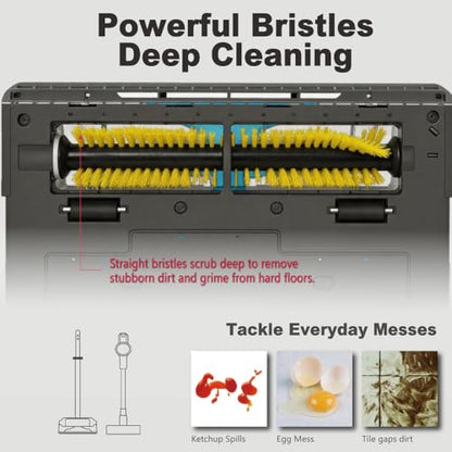 ZenFloor Cordless Hard Floor Cleaner Machine, Floor Scrubber with Power Bristle Brush Roll, Lightweight, Fast Dry, Ideal for Hardwood, Tile, Vinyl, Laminate｜One-Quick Battery Ecosystem