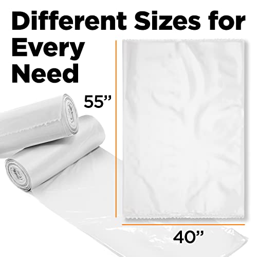 ToughBag 55 Gallon Clear Trash Bags (150 COUNT) – Large Clear Trash Bags 55-60 Gallon Heavy Duty Can Liners - Made in USA