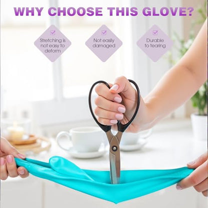 Elgood Reusable Dishwashing Cleaning Gloves with Latex free, Cotton lining,Kitchen Gloves 2 Pairs,Purple+blue Medium - color: Purple+blue, size: Medium (Pack of 2)