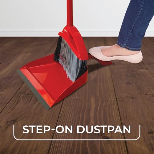 O-Cedar Pet Pro Broom with Step-On Dustpan | Remove 99% with One Sweep | Removes 3 Times More Pet Hair | Quiet Cleaning Tool for Cat and Dog Owners - size: PowerCorner Pet Pro Broom