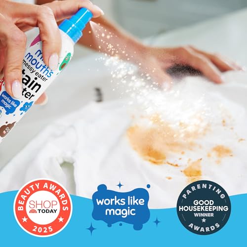 Miss Mouth's Messy Eater Stain Treater Spray - 4oz 3 Pack Stain Remover - Newborn & Baby Essentials - No Dry Cleaning Food, Grease, Coffee Off Laundry, Underwear, Fabric - style: 3 Pack (4oz)
