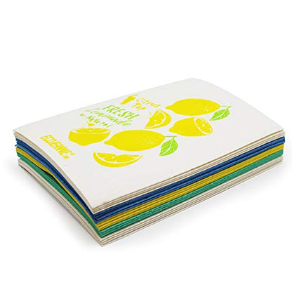 (20 Pack) EcoJeannie Eco-Friendly Reusable German Cleaning Cloth 100% Biodegradable Cellulose Sponge Cloths, Kitchen Cloths, GMO-Free- Made in Germany Packaged in P.R.C. - size: 20
