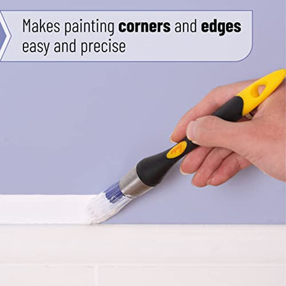 Bates Trim Brush, 0.75 Inch Edge Painting Tool, Trimmer Edger - color: Yellow-black, size: 0.75 inch, 1 Pack