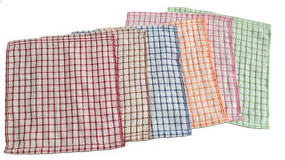 Kitchen Dish Towels 12 Inches x 12 Inches Loose Cotton Kitchen Towels 6-Piece Set Comes with 6 of Towels - color: Colorful