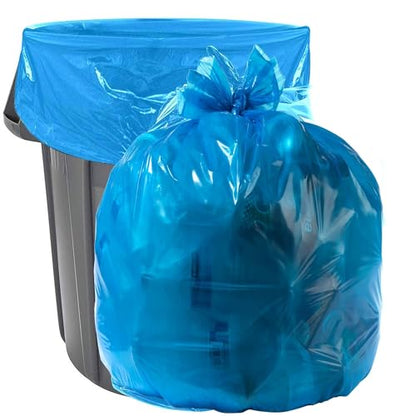 Aluf Plastics 12-16 Gallon 1.2 MIL (eq) Blue Industrial Strength Trash Bags - 24" x 31" - Pack of 250 - for Industrial, Home, & Recycling - style: 12-16 Gal, 1.2 Mil Equiv, 250 Count