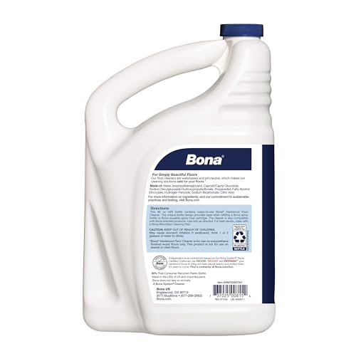 Bona Hardwood Floor Cleaner Refill - 96 fl oz - Unscented - Refill Spray Mops and Spray Bottles - Residue-Free Floor Cleaning Solution for Wood Floors - size: 96 Fl Oz (Pack of 1)