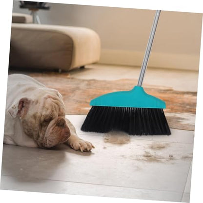 Mobestech Soft Bristle Broom with Long Handle PET Hair Cleaning Broom for Home and Kitchen for Indoor and Outdoor Use