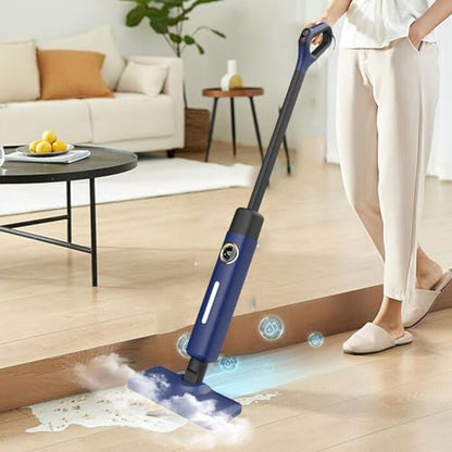 Steam Mop, Hardwood Floor Steamer 500ml 1200w Handheld Steam Cleaner Steam Cleaner With 2 Steam Modes,15s Fast Heat-Up For Carpet Tile Flooring Marble Cleaning, Whole Home Use,Blue - color: Blue