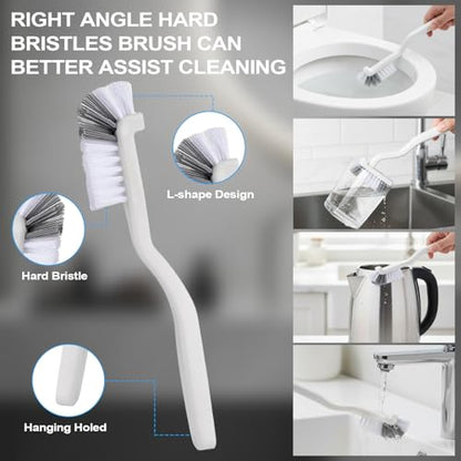 11 Pcs Crevice Brushes for Cleaning Crevice Cleaning Brush Set, 6 Pack Drain Hair Remover Set for Corner Sink Cup Teapot Bottle Blender, Clogged Pipes and Tubes