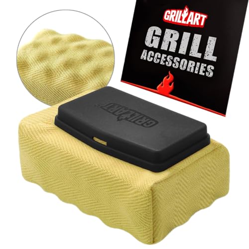 GRILLART Grill Brush Bristle Free, Replaceable BBQ Cleaning Head (No Handle), Safe Replacement Cleaning Pad for Cast Iron/Stainless-Steel Grates - Black - color: A Replaceable Pad