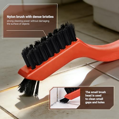 6 Pieces Nylon Brushes Set, Brushes for Cleaning Welding Slag and Rust,Scratch Brush with Mini Head & Hanging Hole for Everyday Cleaning (6, Nylon) - color: Nylon