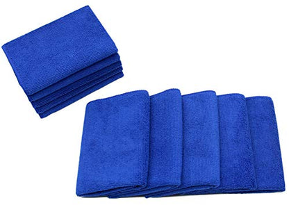 Microfiber Cleaning Cloth, Washcloths,12x12 inch,10 Pack, | Fast Drying Dish Cloths for Washing Dishes, Ultra Absorbent Dish Rags, Lint Free Cleaning Rags For House&Kitchen - color: Dark Blue