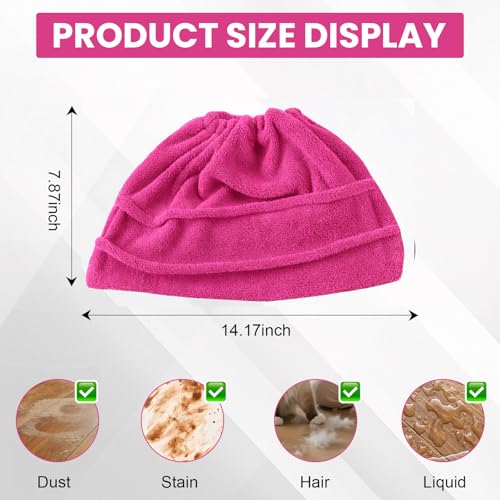 Flat Mop Pads Replacement Washable Floor Cleaning Cover Reusable Mop Head Cloth for Household Use(Pink) - color: Pink