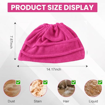 Flat Mop Pads Replacement Washable Floor Cleaning Cover Reusable Mop Head Cloth for Household Use(Pink) - color: Pink
