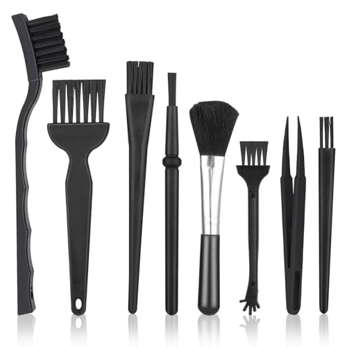 8 Pcs Anti Static Electronic Dust Cleaning Brushes Mini Keyboard Cleaning Brushes Kit Anti Static Brush for Laptop Computer Keyboard Motherboard Camera Small Space Car Lab
