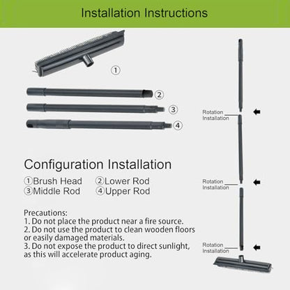 Carpet Scrub Brush | Long Handle Quick-Dry Broom - Carpet Scrubber Brush Pet Hair Remover,for Floor Shower Bathroom Bedroom Living Room Kitchen Tile Hardwood Wall Window Patio Garage