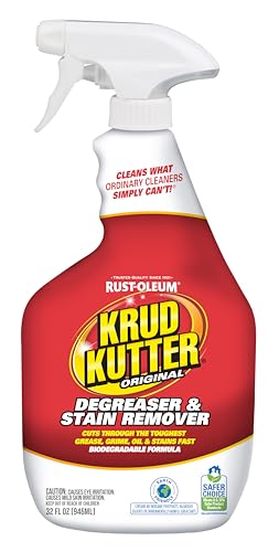 Krud Kutter Original Cleaner Degreaser Spray, 32 oz | Cuts grease, oil, grime, tar and wax. Water-based formula. Leaves no residue.