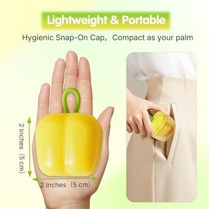2PCS Portable Mini Lint Rollers, Yellow | Reusable Washable, For Clothes Car Seats Furniture Carpets Pet Hair, Travel Portable, Fits in Wallet Bag, Pet Hair Remover - color: Yellow